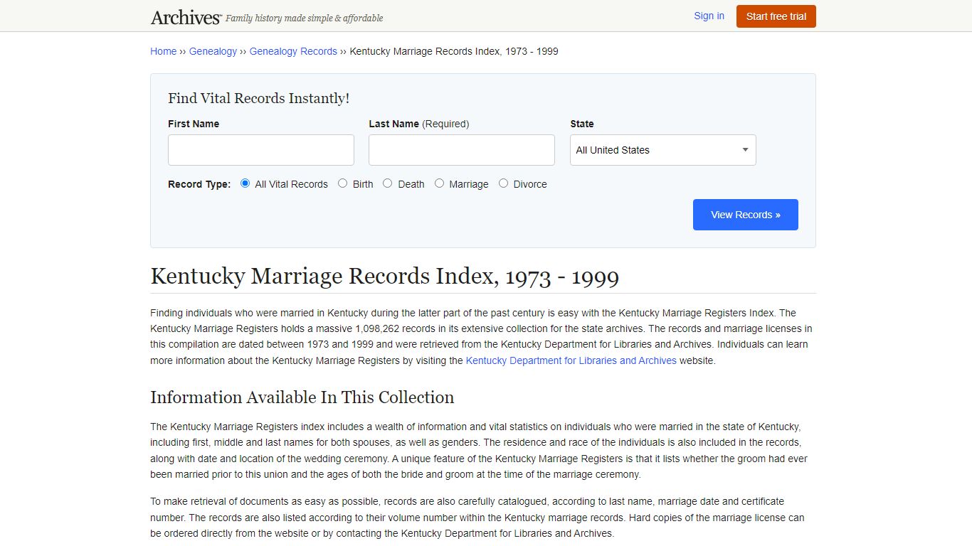 Kentucky Marriage Records | Search Collections & Indexes